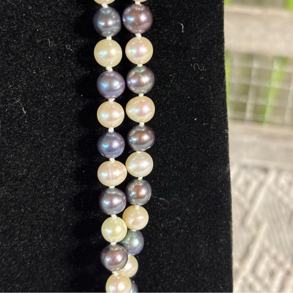Genuine Natural 6-7mm Multi-color Freshwater Pearl Necklace 72 Circumference. - Picture 4 of 6